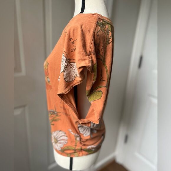 Daydreamer x Free People Butterfly Cropped Muscle Tee Size Large - Picture 4 of 7